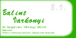 balint varkonyi business card