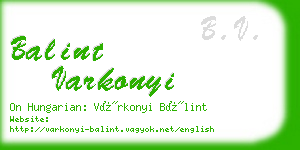 balint varkonyi business card